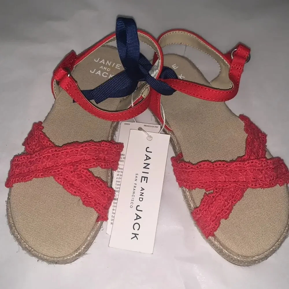 Janie and Jack Eyelet Espadrilles - NWT